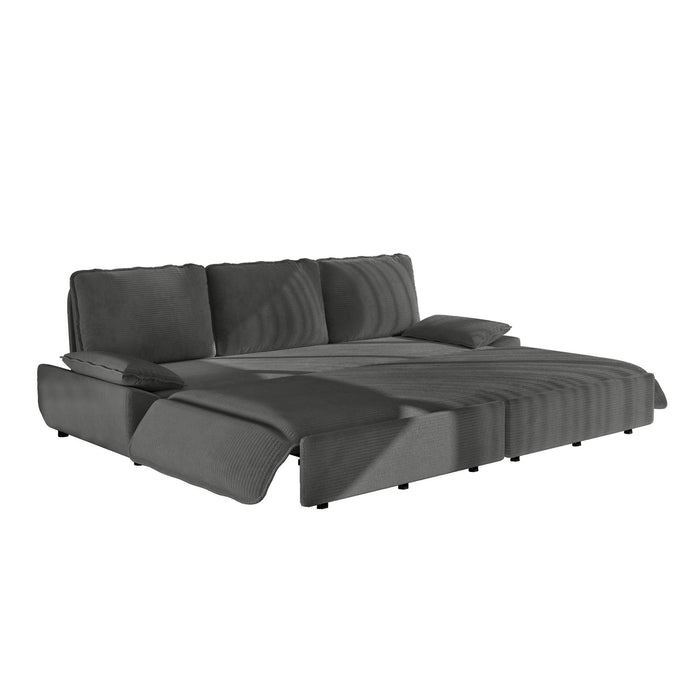 King Size Pull Out Sofa Bed, 3 In 1 Convertible Multifunctional