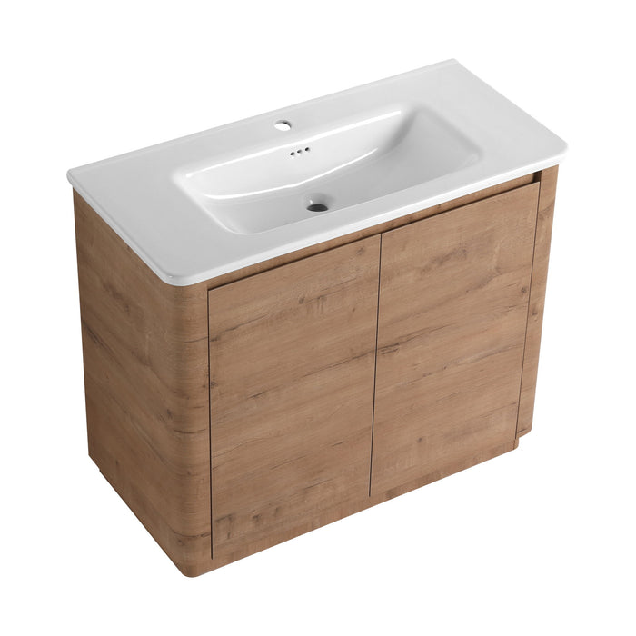 Freestanding Bathroom Vanity With Sink & 2 Soft Close Doors
