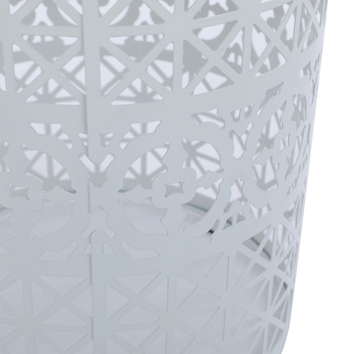 Modern Iron Solar Side Table With Built - In Light