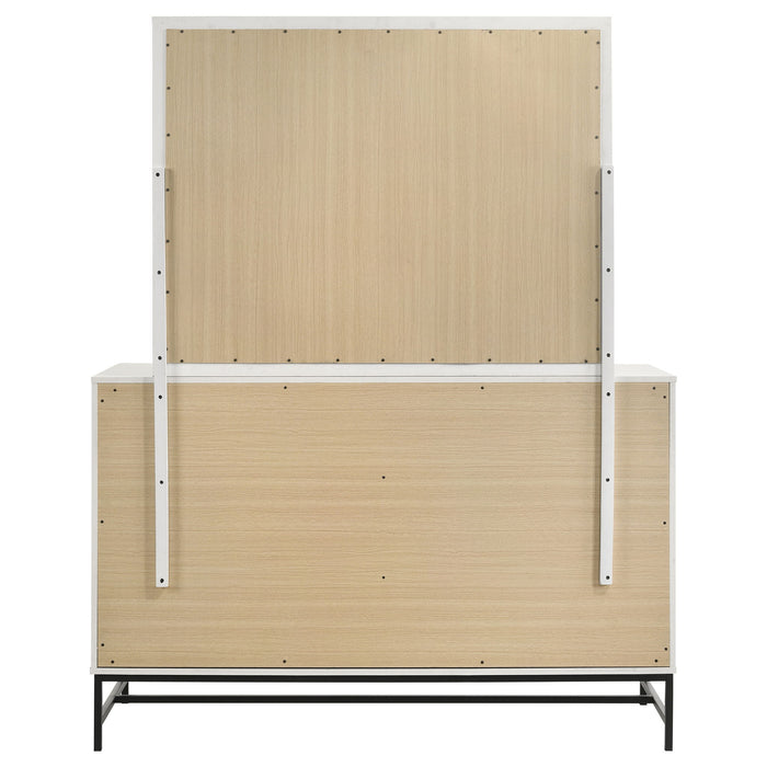 Taraval - 6 Drawer Dresser With Mirror - White