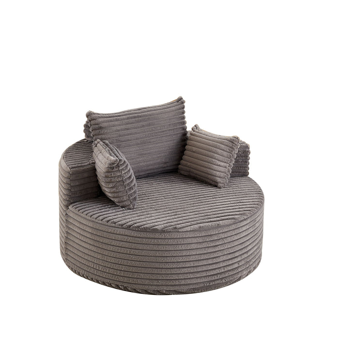 Modern Single Sofa With Backrest Pillow For Living Room