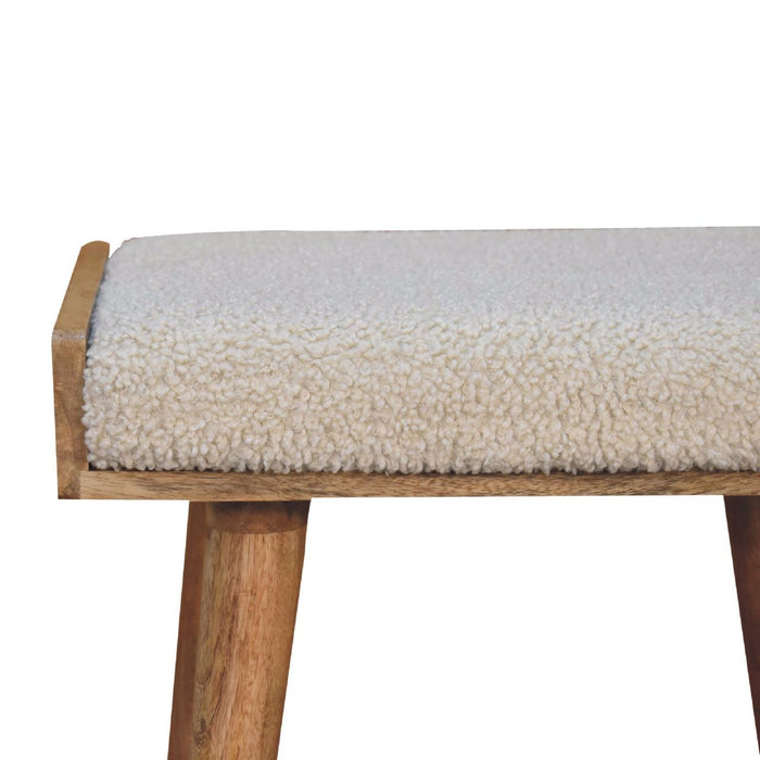 Tray Style Footstool - Cream