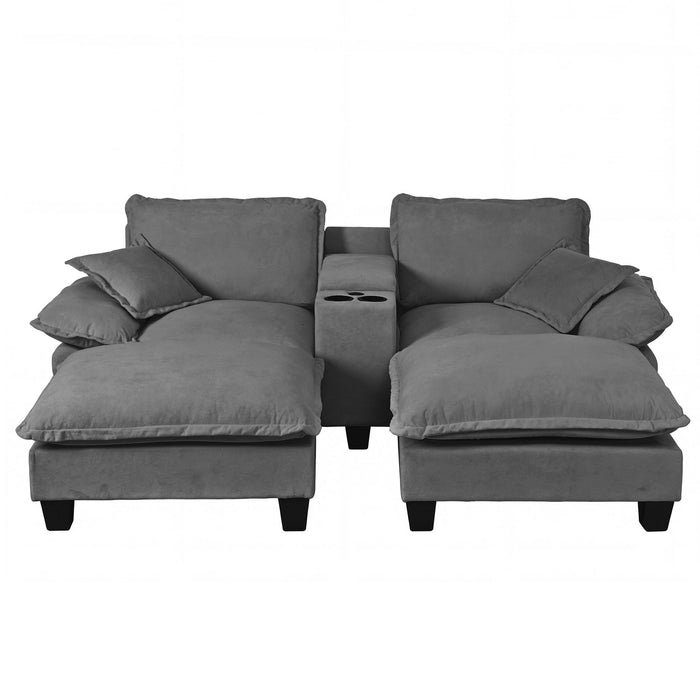 Modular Cloud Couch Sofa With Cup Holders & Storage, USB Port