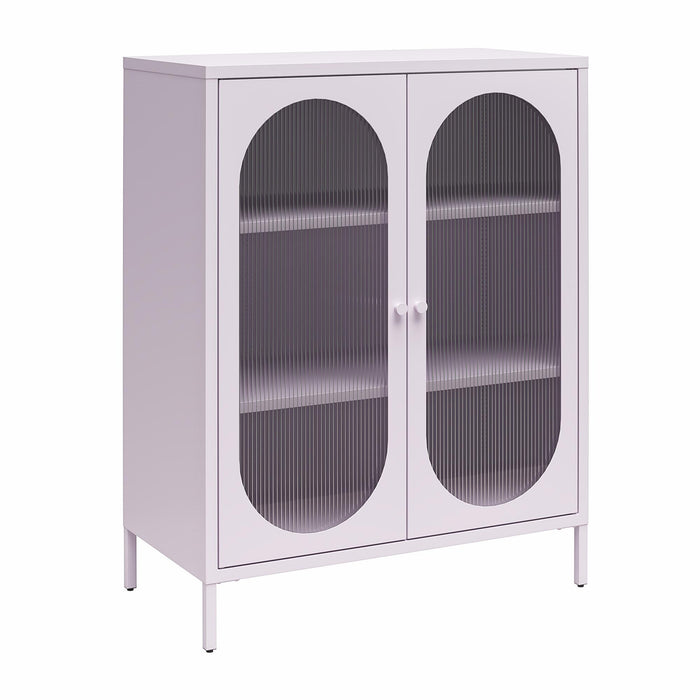 Luna - 2 Door Accent Cabinet With Fluted Glass