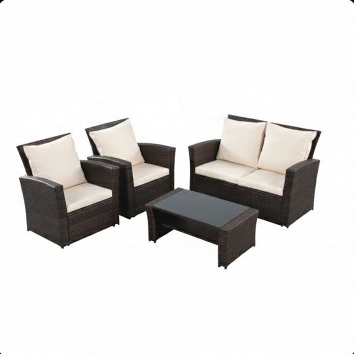 Modern Patio Set With Table And Cushions