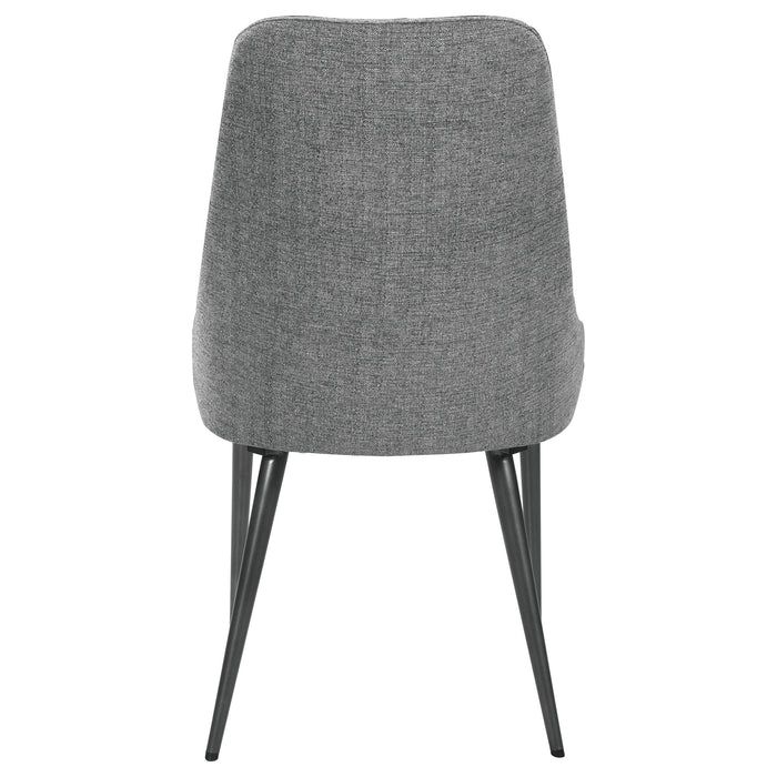 Side Chairs Upholstered With Tapered Legs (Set of 2) - Gray