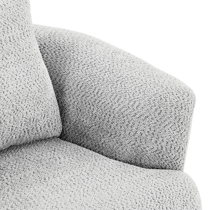 360° Swivel Barrel Sofa Chair With Throw Pillow, Chenille Upholstered Accent Chair