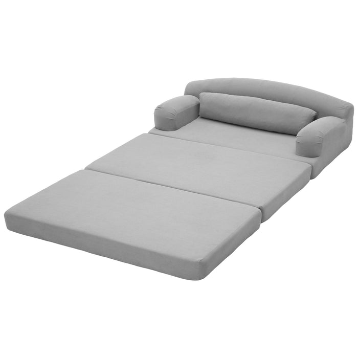 2 Seater Sofa Bed, Compact Foldable Floor Couch