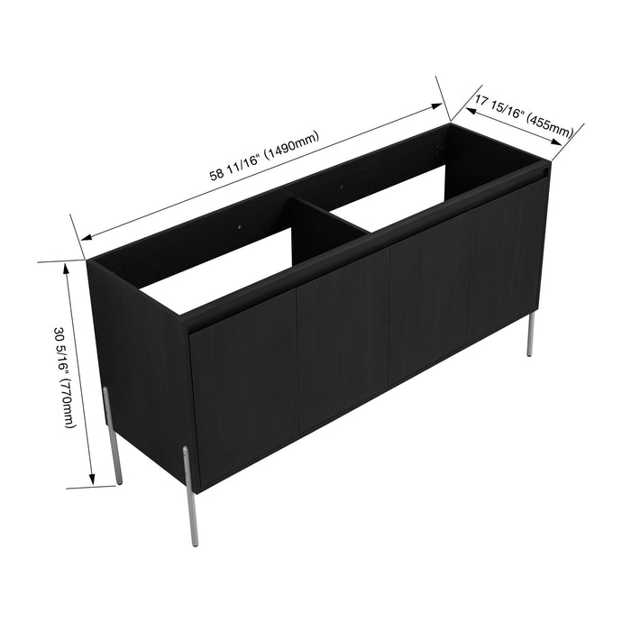 Freestanding Bathroom Vanity & Soft Close Cabinet Doors