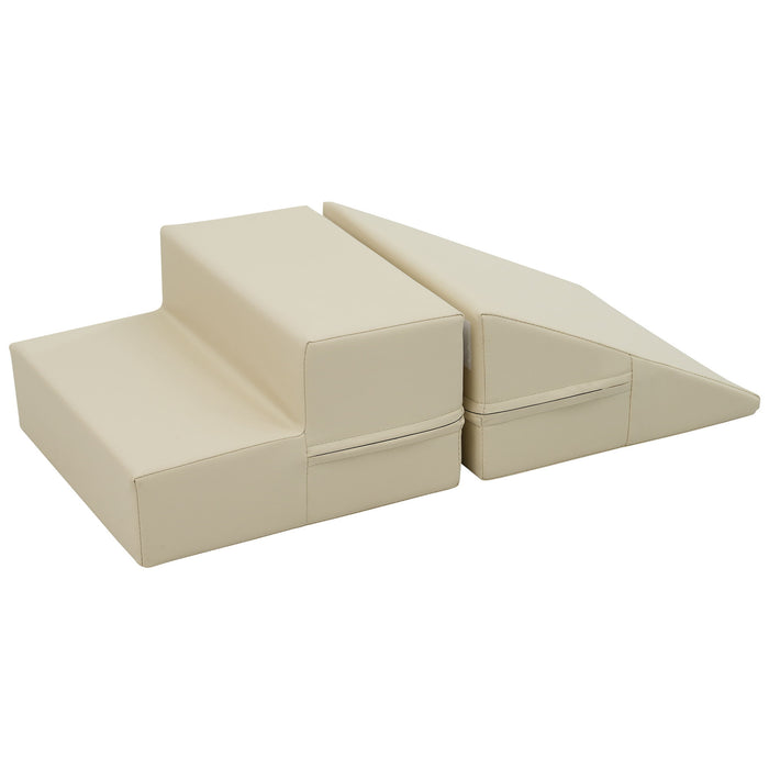 Indoor Soft Foam Climber Play Sets 7 In 1, Soft Play Equipment Climb And Crawl Playground For Toddlers, Kids Crawling And Climbing Active Play Structure - Coffee