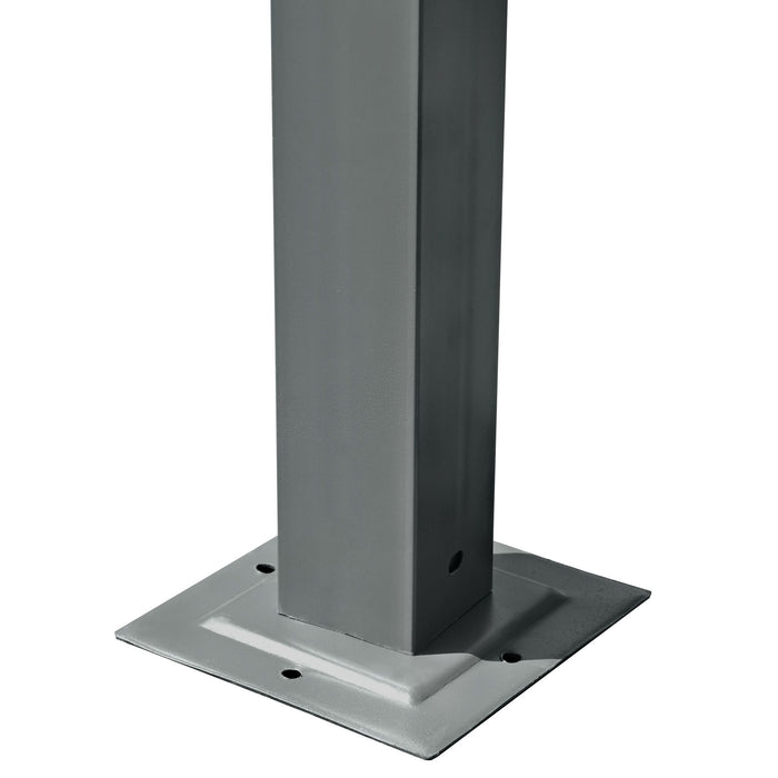 Outdoor Wall Mounted Gazebo With Sloped Roof Design, Uv Protection, And Durable Iron Frame - Gray