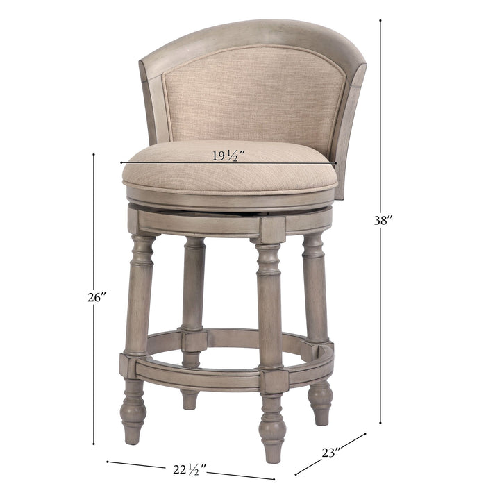 Barrel Back Stool With Swivel