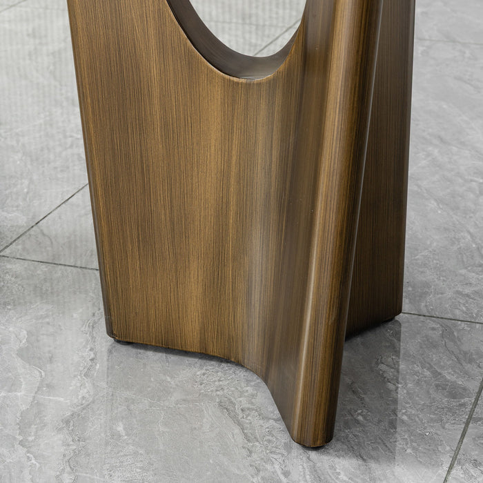 Console Table - Antique Bronze / Beige
