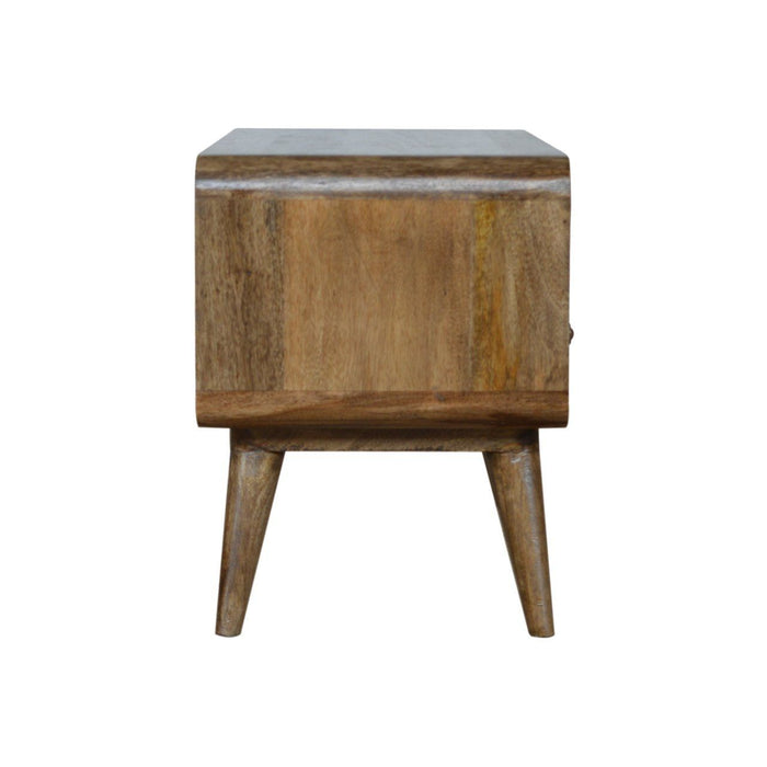 Solid Wood Curved Media Unit