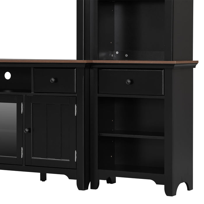 Extra Large TV Stand, Entertainment Center With Storage Cabinets
