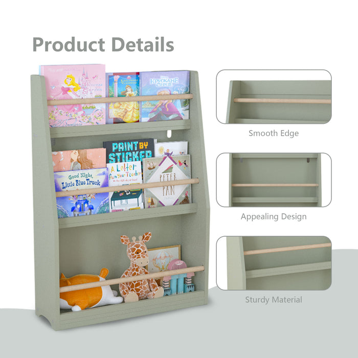 3 Tier Book Shelf, Compact Storage For Bedrooms