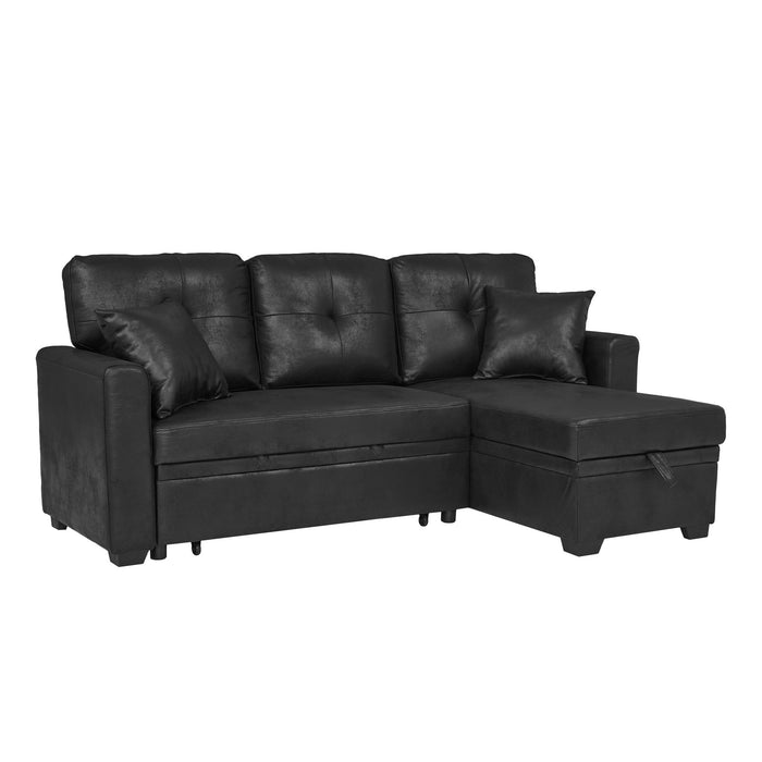 Sectional Sofa With Pull Out Bed, Reversible Chaise