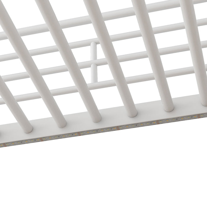 Loft Bed With Desk, Storage Staircase, Small Wardrobe And LED Light