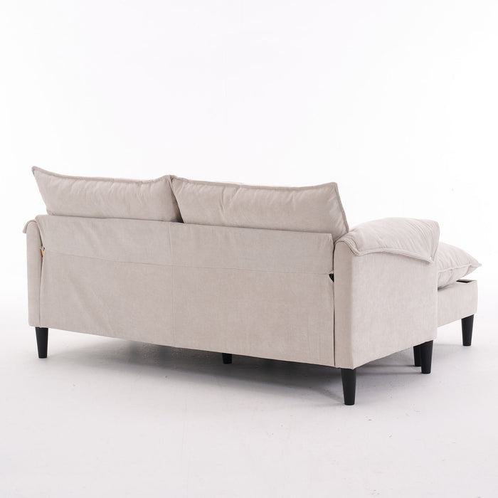 Convertible Combination Sofa With Footstools With Storage