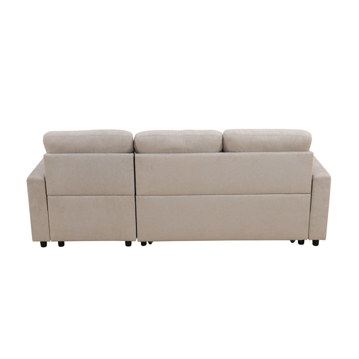 L - Shaped Convertible Sofa Bed With Storage Chaise