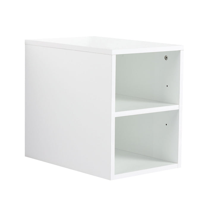 Wall Mounted Bathroom Vanity With Sink, Cabinet & Half Door