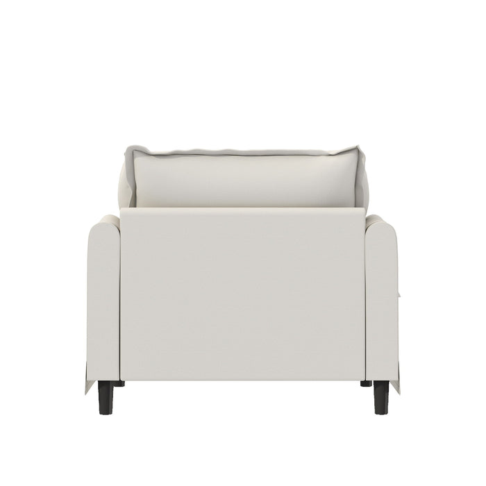 Oversized Single Seat Sofa Module For Modular Sectional Wide Seat, Armchair With Pillows Modern Upholstered Comfy Single Couch Lounge