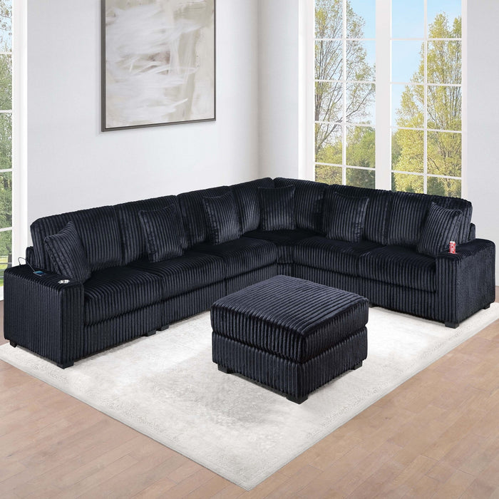 Contemporary Style Chair With Cup Holder Armrest