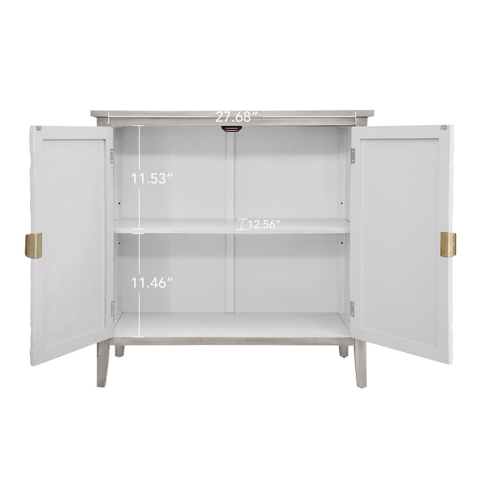 2 Door Cabinet, Suitable For Bedroom - Light Gray