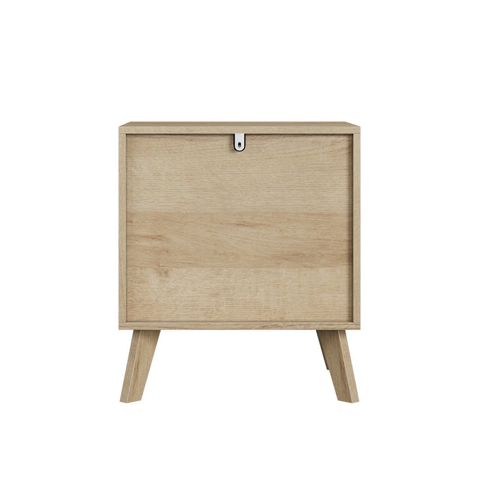 Medieval Double Drawer Bedside Table