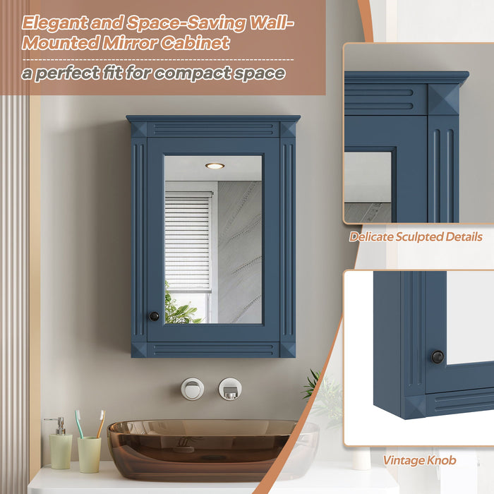 Wall Mounted Bathroom Storage Medicine Cabinet For Over Toilet With Mirror