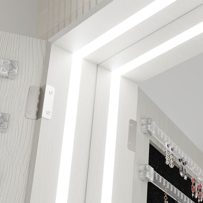 Swivel Jewelry Cabinet With Full Length Mirror