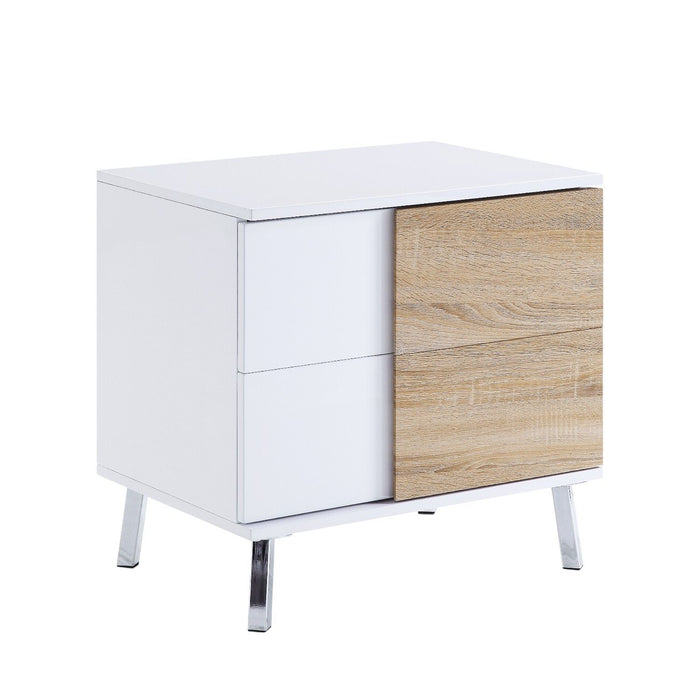 Verux - High Gloss End Table - White