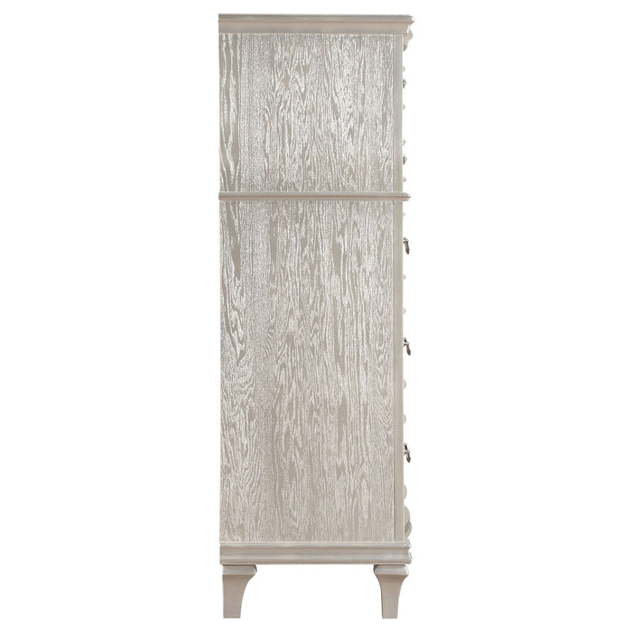 Katerina - 5 Drawer Chest With Hidden Drawer - Oak