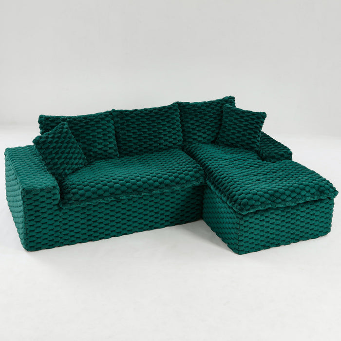 Modular Sofa, Convertible Twin Seat With Chaise Lounge