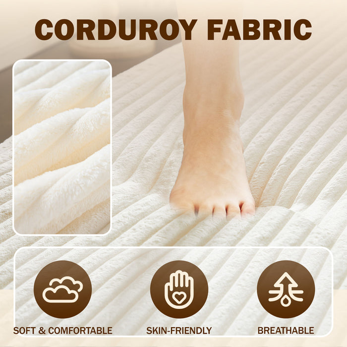 Floor Sofa With 2 Pillows, Convertible Twin Size Mattress For Living Room