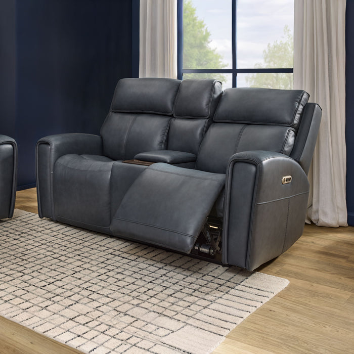Warren - Power Reclining Loveseat With Console, Power Headrest & Lumbar