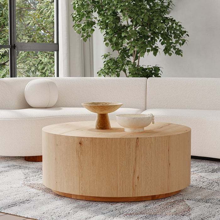 Layne - Round Coffee Table With Casters