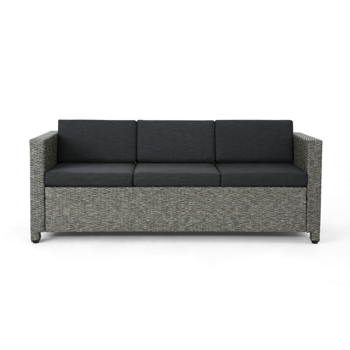 Thalassa - Outdoor 3 Seater Sofa With Removable Cushions And Steel Frame