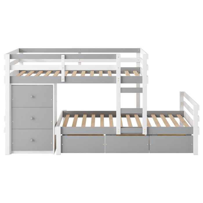Loft Bunk Bed With Drawers And Ladder