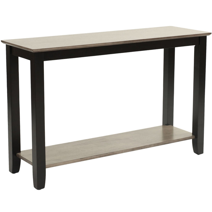 3 Piece Table Set With Open Shelf Storage, Includes Coffee, End & Console Table - Black / Black / Gray / Gray