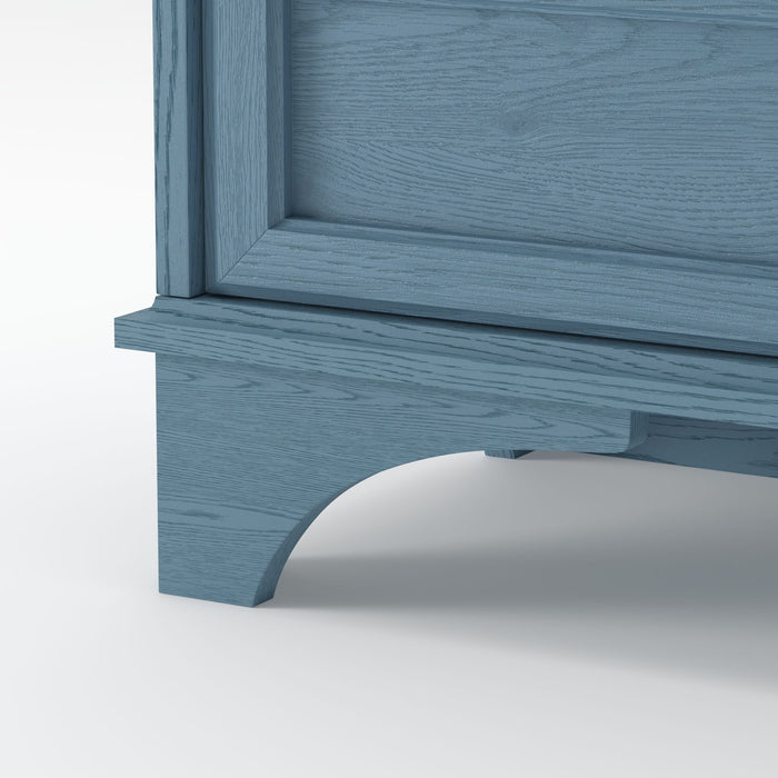 Glass Door Display Case With 2 Drawers And Adjustable Shelf