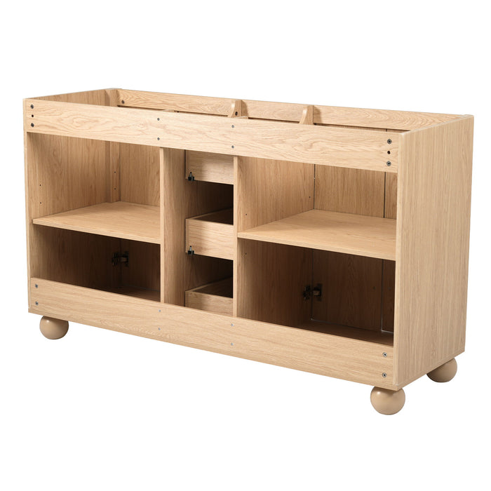 Bathroom Vanity Cabinet Only, 3 Drawers 4 Doors, Soft Close, Adjustable Shelf - Wood