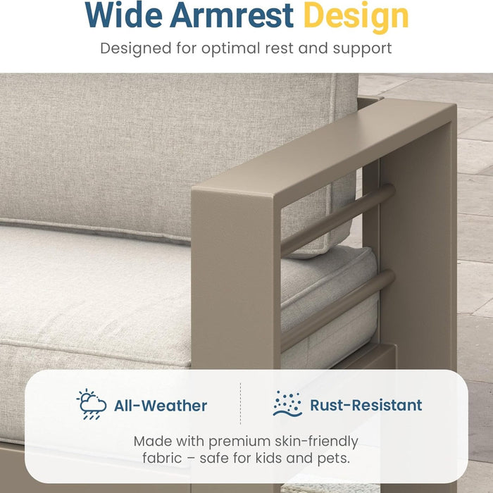 Outdoor Patio Set All-Weather & Thick Cushions