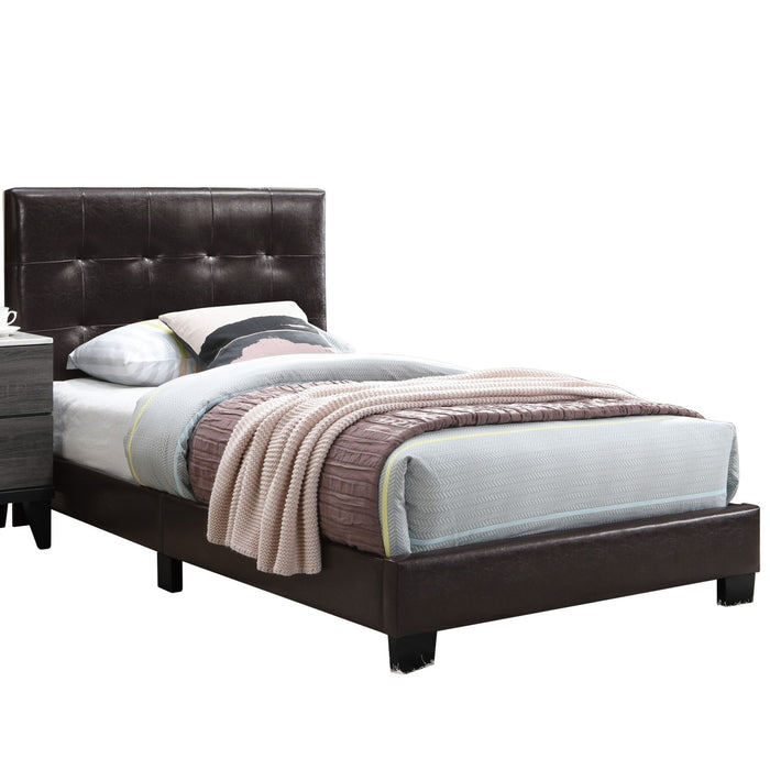 Contemporary Style Bed, Rectangle Headboard