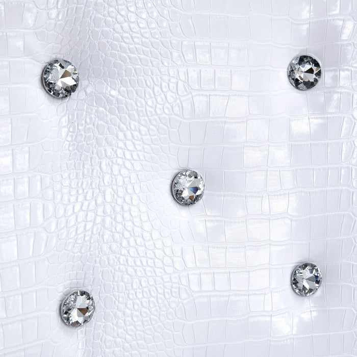 Elegant Design Alligator Skin Upholstered Dining Chairs