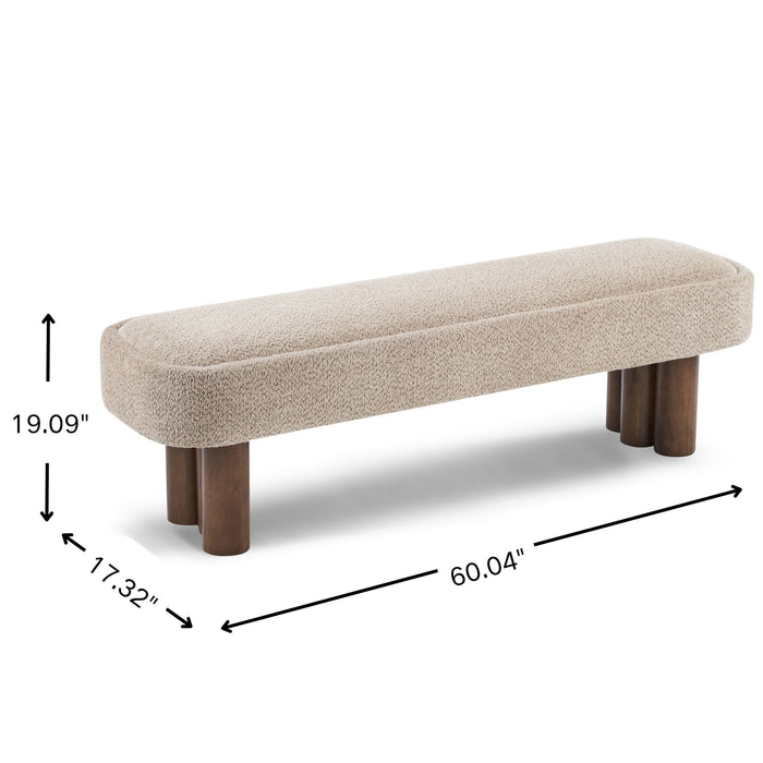 Chic Indoor Upholstered Dining Bench