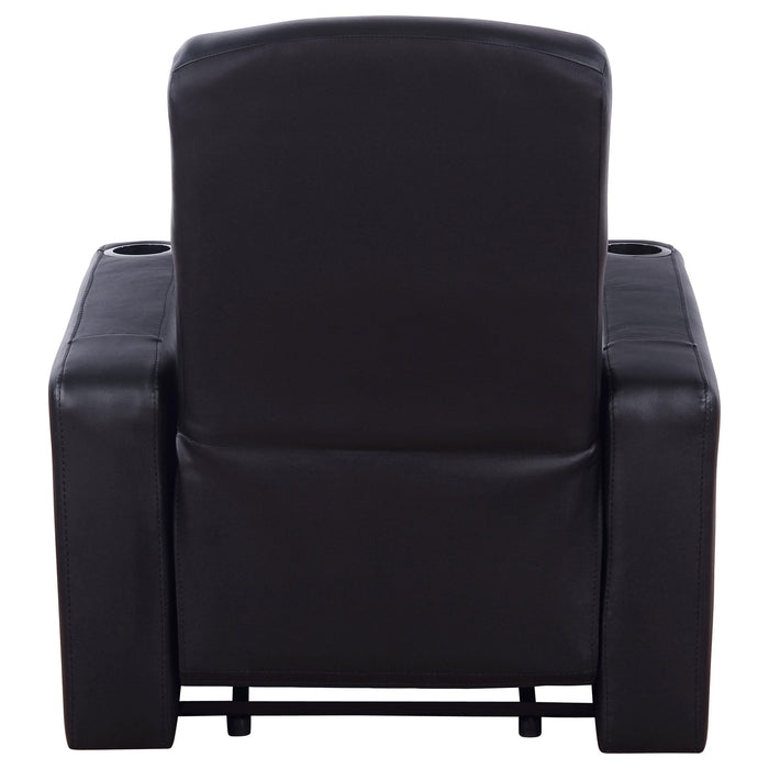 Greenfield - 3 Seater Home Theater With Storage - Black