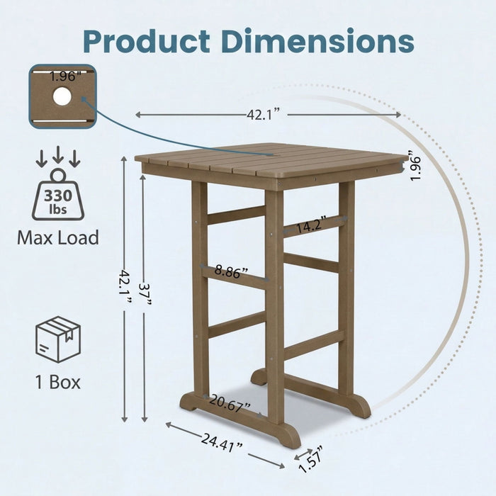 Bar-Height Outdoor Patio Table