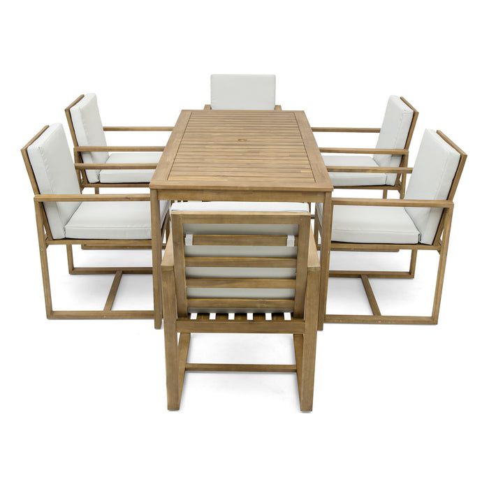 Patio Dining Set Outdoor Dining Table And Chair Set With And Removable Cushions For Patio