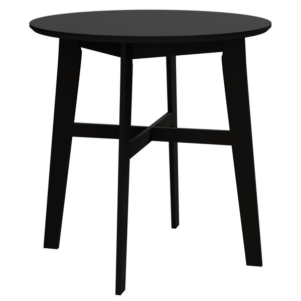Midland - 24" End Table With Solid Wood Legs - Black